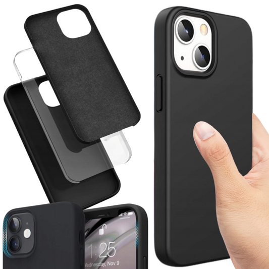 Czarne etui silikonowe iPhone
